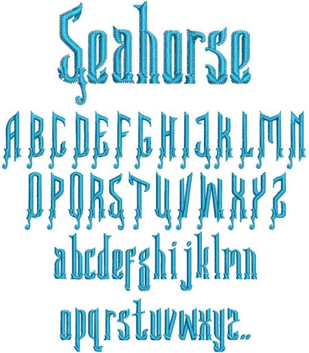 Seahorse 30mm Font