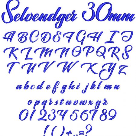 Selvedger 30mm Font