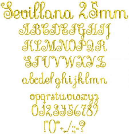 Sevillana 25mm Font