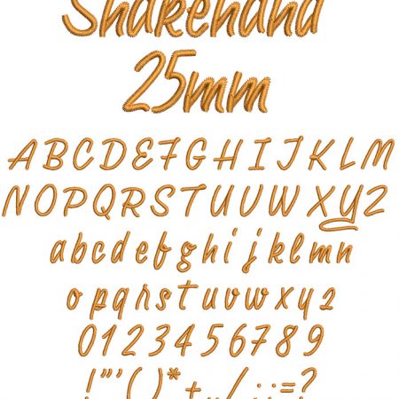 Shakehand 25mm Font