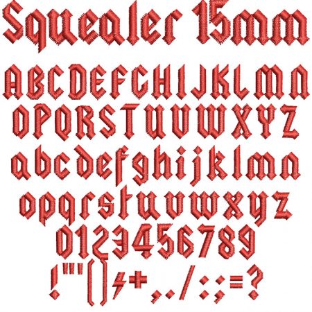 Squealer 15mm Font