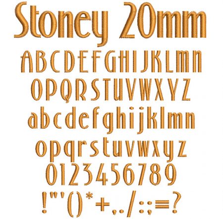 Stoney 20mm Font