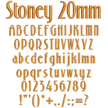 Stoney 20mm Font