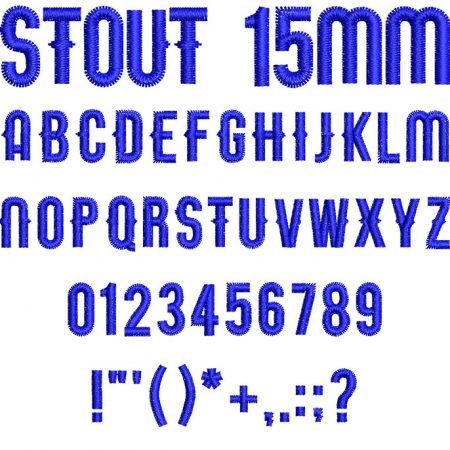 Stout 15mm Font