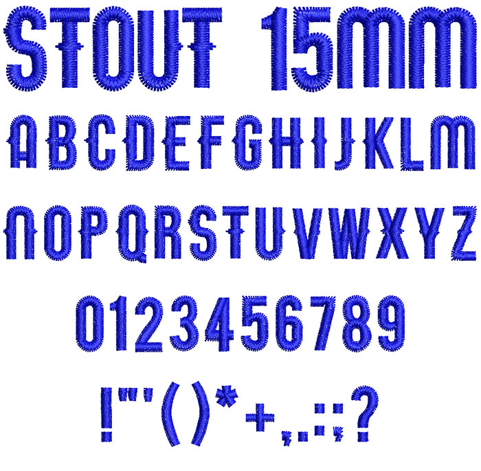 Stout 15mm Font