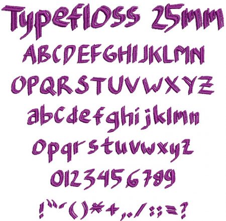Typefloss 25mm Font