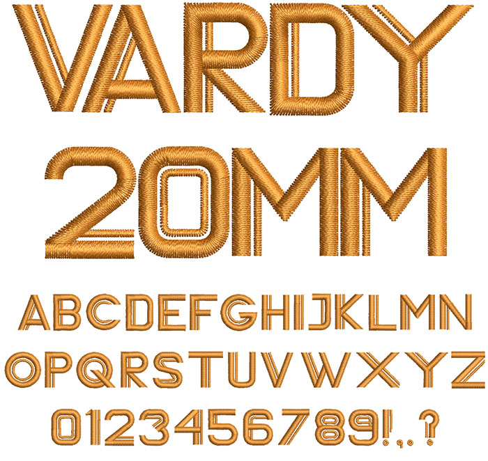 Vardy 20mm Font