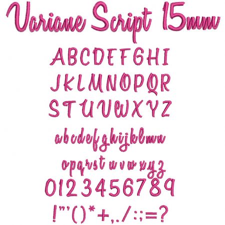 Variane Script 15mm Font