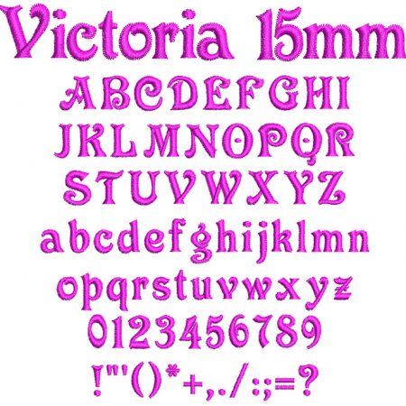 Victoria 15mm Font