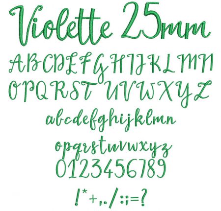Violette 25mm Font