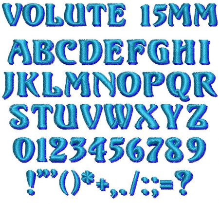 Volute 2 color 15mm Font