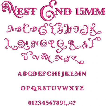 West End 15mm Font