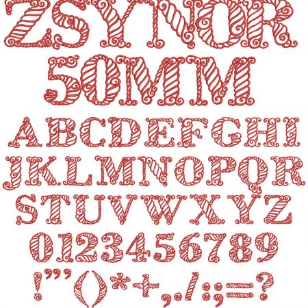 Zsynor 50mm Font