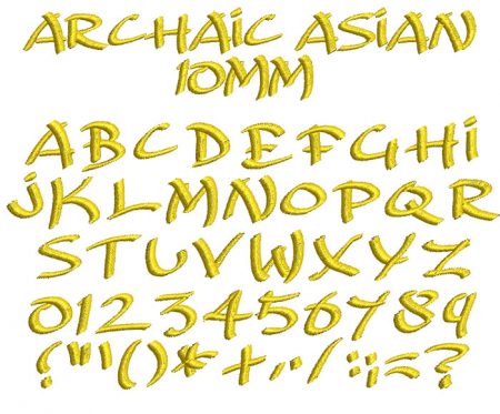 Archaic Asian esa font icon