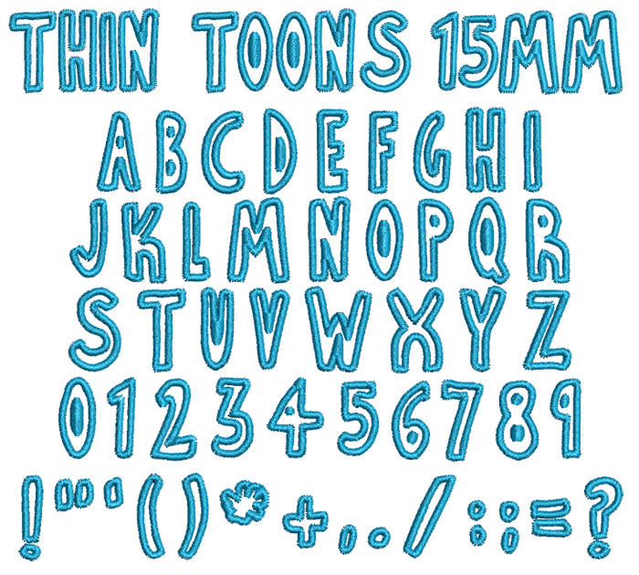 Thin Toons esa font icon