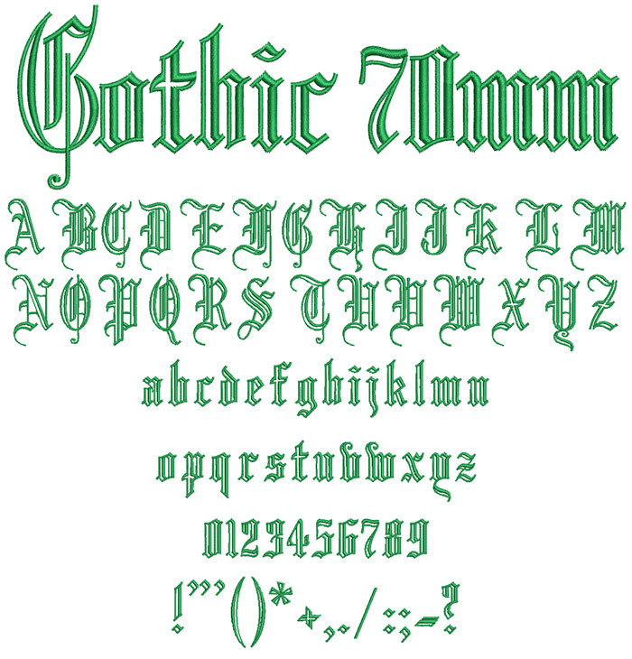 old gothic fonts