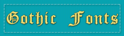 Gothic ESA Embroidery Font Category