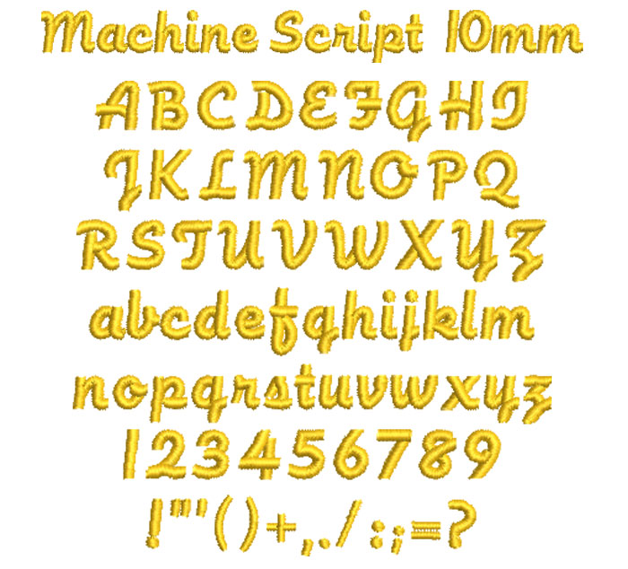 Machine Script esa font icon