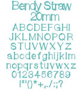 Bendy Straw font icon