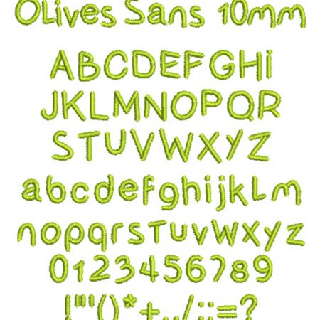 Olives Sans 10mm esa font icon