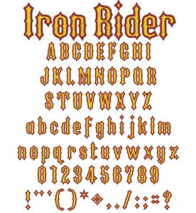 Iron Rider 40mm two color esa font icon