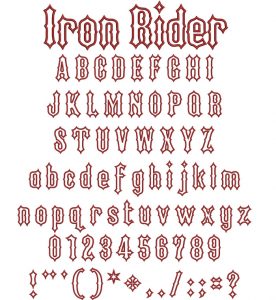 Iron Rider applique esa font icon