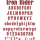 Iron Rider flexi fill esa font