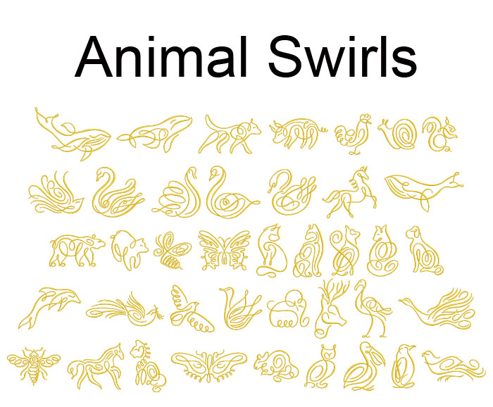 animal swirls esa glyph icon