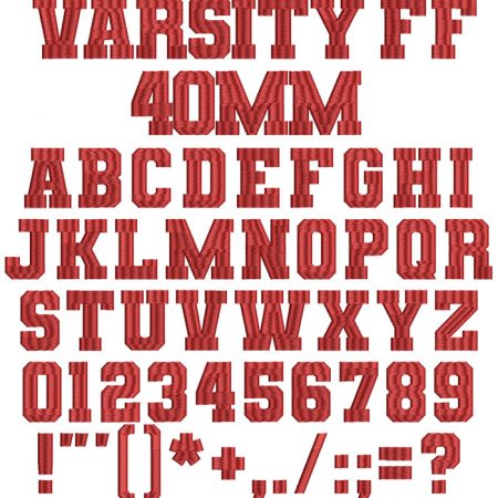 Varsity 40mm Flexi Fill esa font