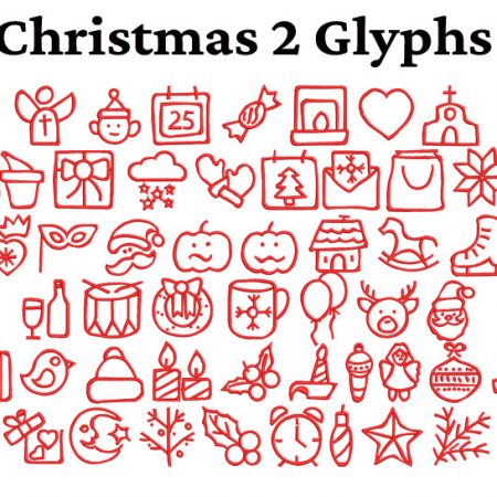 Christmas 2 glyphs esa font