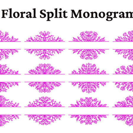 Floral Split monogram esa font