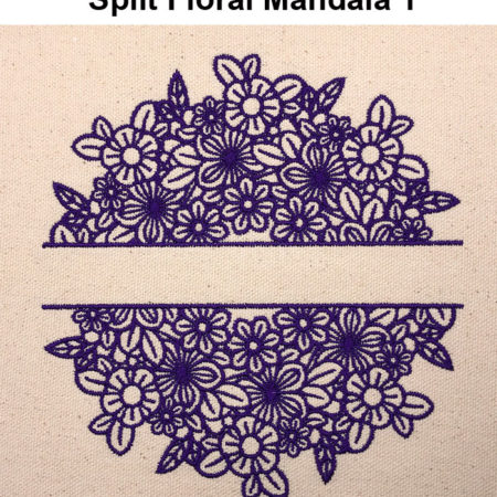 split floral mandala esa font icon
