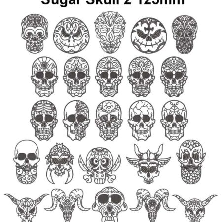 sugar skulls 125mm esa font icon