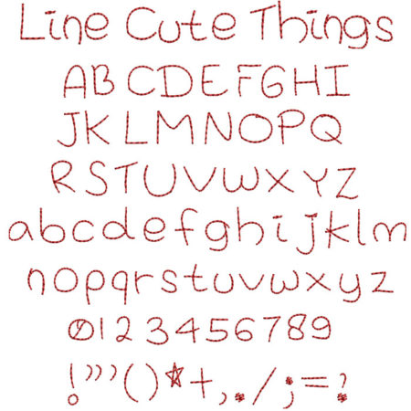 Line Cute Things esa font