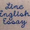 Line English Essay ESA font sew out