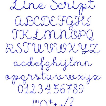Line Script esa font icon