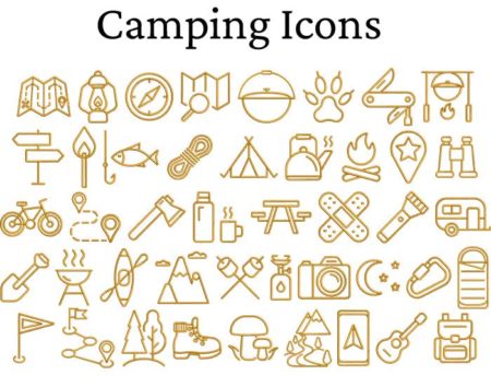 Camping Icons esa font