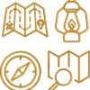camping icons esa font glyph