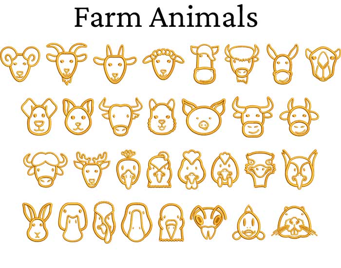 farm animals esa font