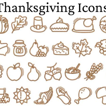 Thanksgiving icons esa font