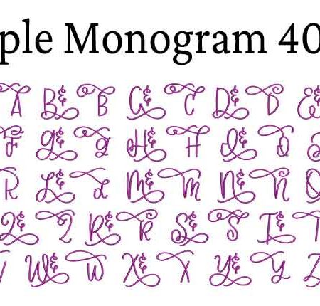 couple monogram 40mm esa font