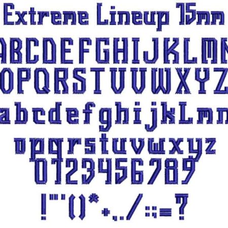 Extreme Lineup esa 15mm font