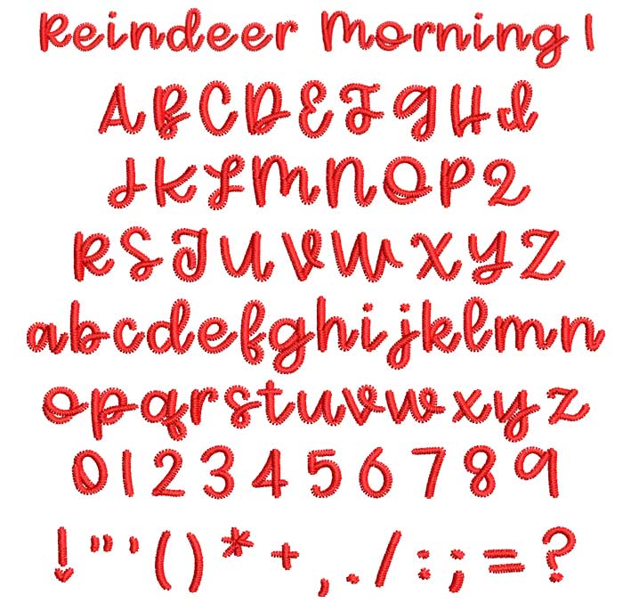 Reindeer Morning1 10mm esa font