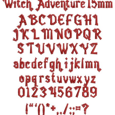 Witch Adventure 15mm esa font