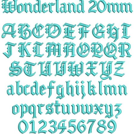 Wonderland 20mm esa font