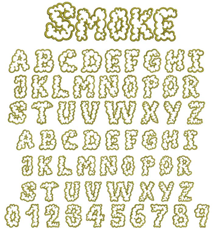 Smoke 35mm esa font